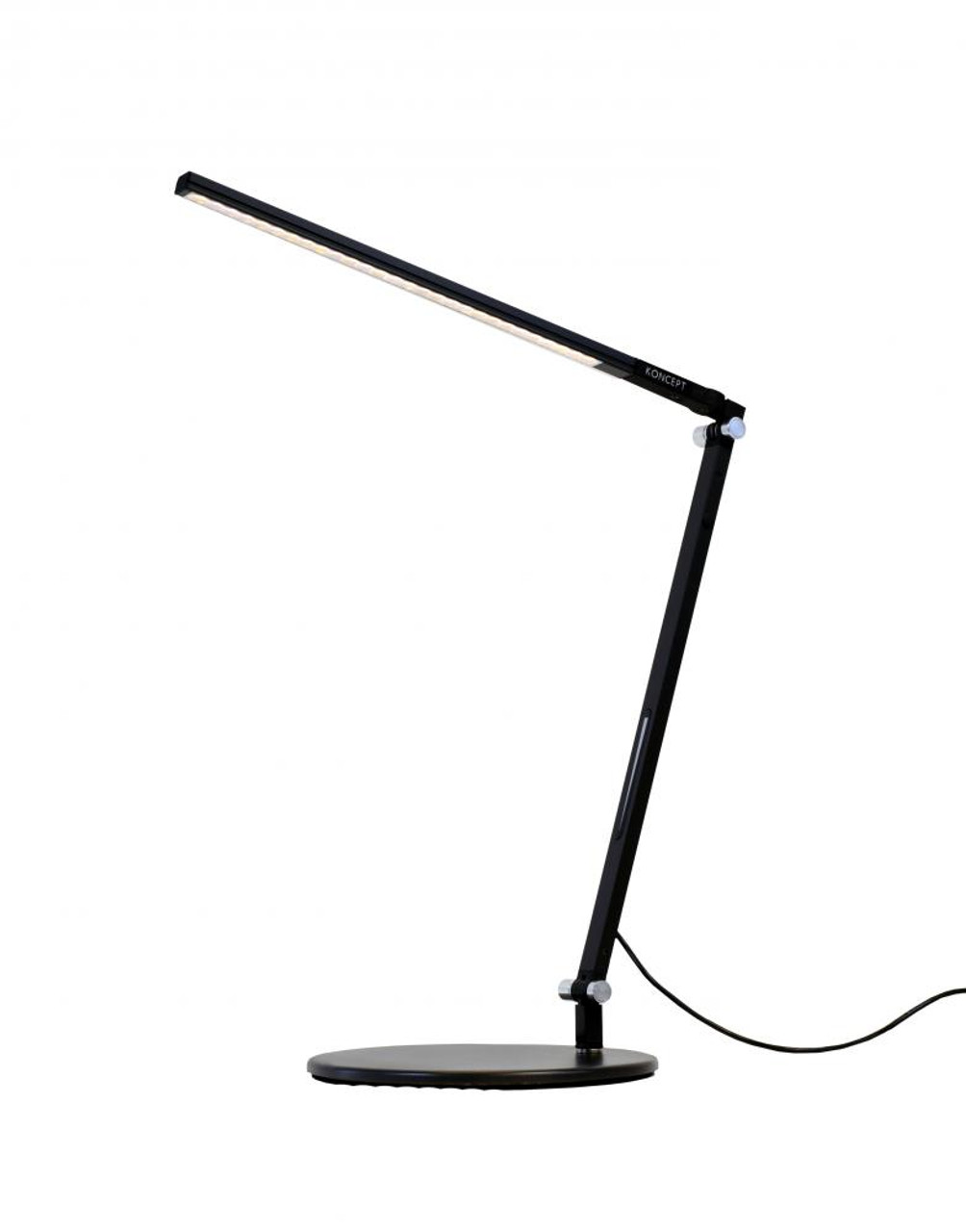 Z-Bar Solo mini Desk Lamp with two-piece desk clamp (Cool Light